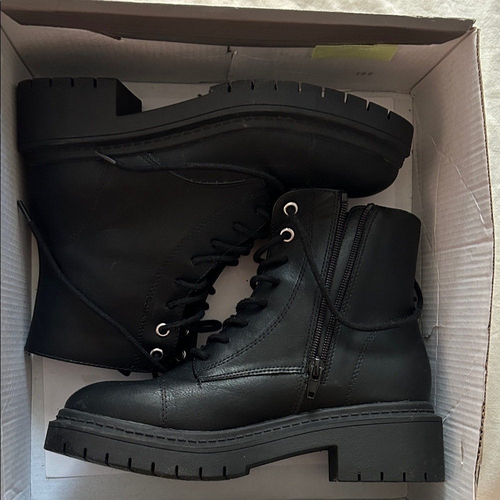 Style & Co. Black Combat Boots - Picture 3 of 8